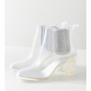 Jeffrey Campbell Hurricane Rain boots clearplastic